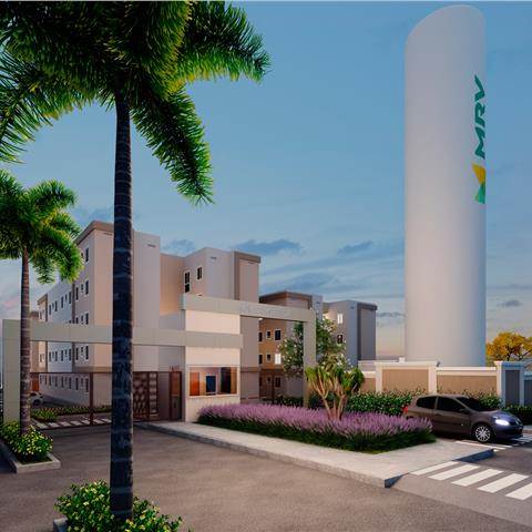 Fachada noturna, Residencial Nova Amsterdã 2 quartos